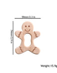 Ginger Bread Man - Wooden Teethers - Animal Shaped Baby Teething Toys Storkke Baby Soothers