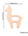 Llama - Wooden Teethers - Animal Shaped Baby Teething Toys Storkke Baby Soothers