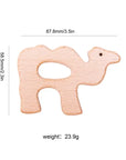 Camel - Wooden Teethers - Animal Shaped Baby Teething Toys Storkke Baby Soothers