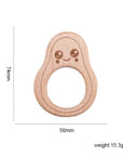 Avocado - Wooden Teethers - Animal Shaped Baby Teething Toys Storkke Baby Soothers