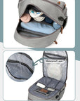 - 3-in-1 Unisex Nappy Bag Backpack with Foldable Changing Pad Baby Stork Diaper Wet Bags
