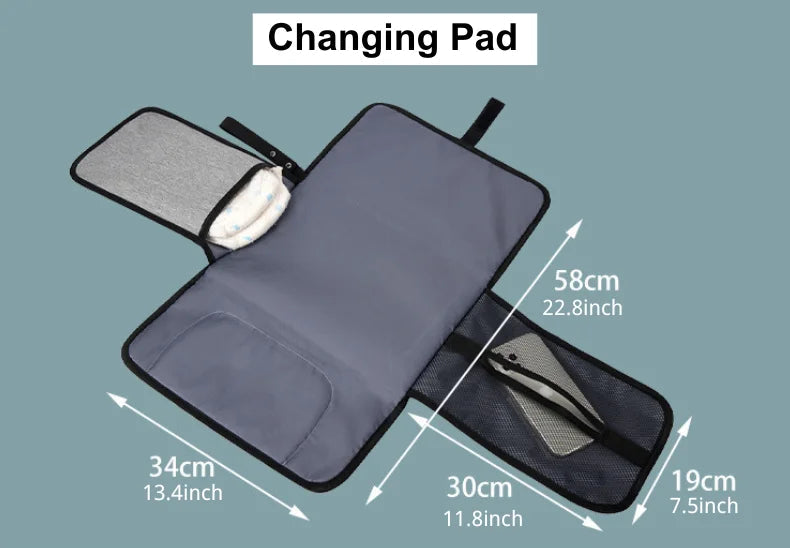 - 3-in-1 Unisex Nappy Bag Backpack with Foldable Changing Pad Baby Stork Diaper Wet Bags