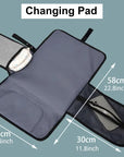 - 3-in-1 Unisex Nappy Bag Backpack with Foldable Changing Pad Baby Stork Diaper Wet Bags