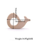 Whale - Wooden Teethers - Animal Shaped Baby Teething Toys Storkke Baby Soothers