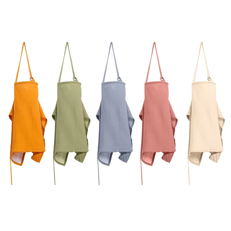 - Breathable Cotton Muslin Nursing Cover – Adjustable Privacy Apron for Breastfeeding Baby Stork Nursing & Feeding