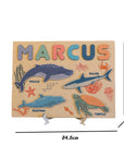 - Personalised Wooden Name Puzzle – Ocean Animal Theme Baby Stork Puzzles
