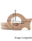Fish - Wooden Teethers - Animal Shaped Baby Teething Toys Storkke Baby Soothers