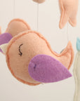 - ✨ Magical Unicorn Baby Mobile – Felt Nursery Hanging with Clouds, Birds & Hearts (Pastel Theme) Baby Stork Baby Mobile