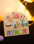 - Farmyard Friends Personalised Wooden Name Puzzle | Custom Animal Puzzle for Kids Baby Stork Puzzles