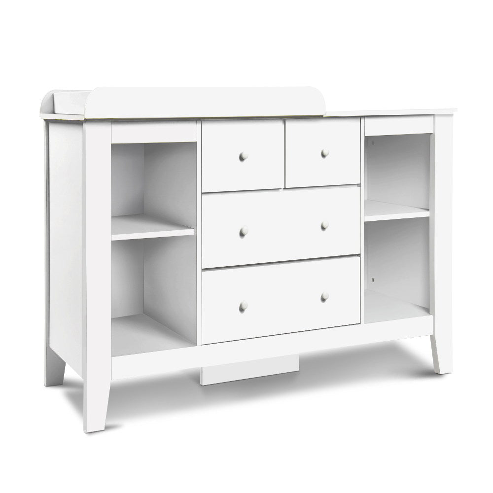 Baby Changing Table & Diaper Station with Drawers | Nursery Storage Cabinet