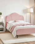 - King Single Velvet Bed Frame with Storage and Bedside Table | Pink Baby Stork Furniture > Bedroom > Beds & Bed Frames