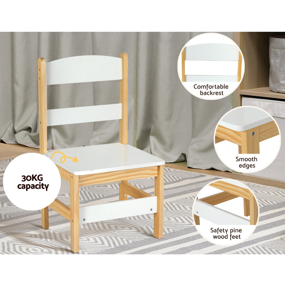 2PCS Kids Study Desk & Chair Set | Storage Activity Table with Drawers