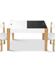 - 3PCS Kids Table and Chair Set with Storage & Chalkboard Desk | Play & Activity Table Keezi Baby & Kids > Baby & Kid's Toys > Pretend Play