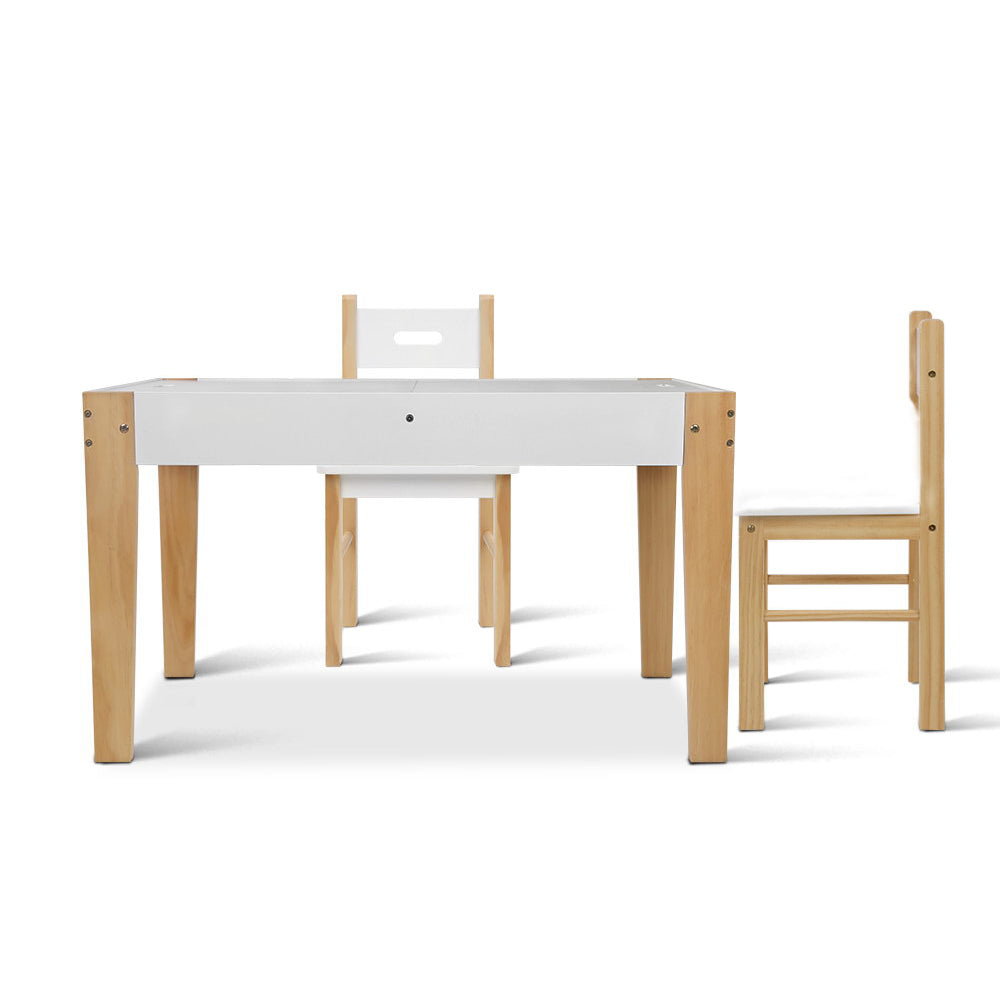 - 3PCS Kids Table and Chair Set with Storage & Chalkboard Desk | Play & Activity Table Keezi Baby & Kids > Baby & Kid's Toys > Pretend Play