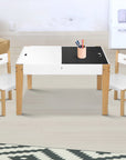 - 3PCS Kids Table and Chair Set with Storage & Chalkboard Desk | Play & Activity Table Keezi Baby & Kids > Baby & Kid's Toys > Pretend Play