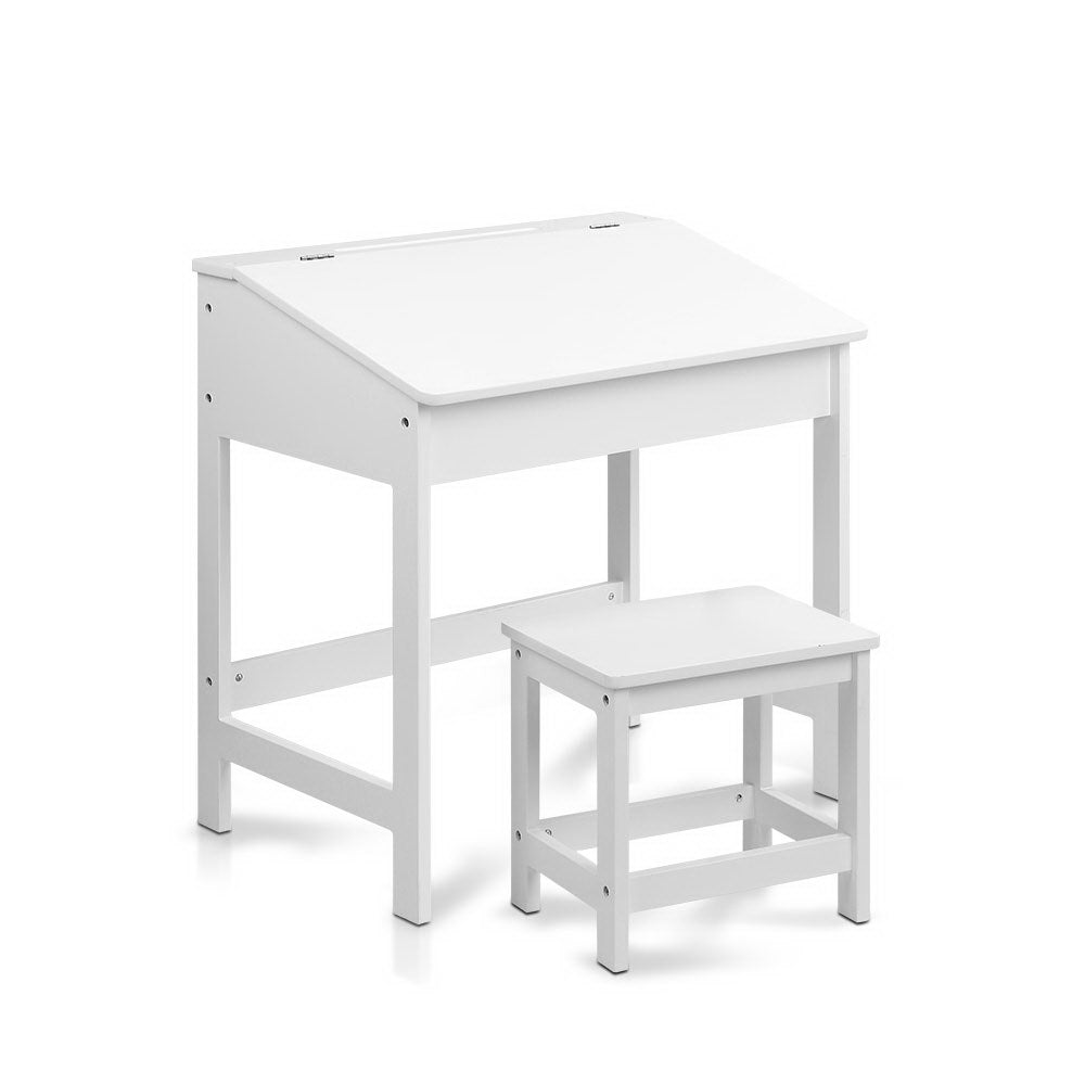 2PCS Kids Table and Chair Set | Lift-Top Desk with Storage | Study & Activity Desk