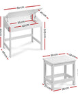 - 2PCS Kids Table and Chair Set | Lift-Top Desk with Storage | Study & Activity Desk Keezi Baby & Kids > Kid's Furniture > Kid's Desks