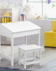 - 2PCS Kids Table and Chair Set | Lift-Top Desk with Storage | Study & Activity Desk Keezi Baby & Kids > Kid's Furniture > Kid's Desks