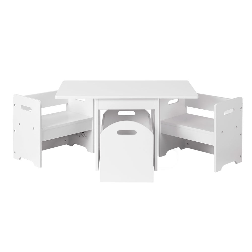 3PCS Kids Table and Chair Set with Storage | Play, Activity & Learning Desk