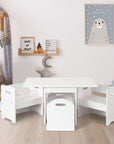 - 3PCS Kids Table and Chair Set with Storage | Play, Activity & Learning Desk Keezi Baby & Kids > Baby & Kid's Toys > Pretend Play