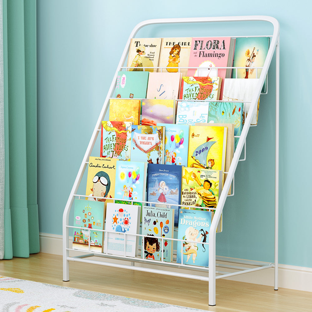 - 6-Tier Foldable Kids Bookshelf – Space-Saving Metal Bookcase & Magazine Rack Keezi Baby & Kids > Kid's Furniture > Kid's Bookcases & Shelves