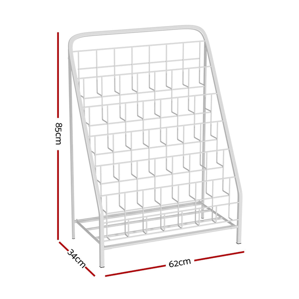 - 6-Tier Foldable Kids Bookshelf – Space-Saving Metal Bookcase & Magazine Rack Keezi Baby & Kids > Kid's Furniture > Kid's Bookcases & Shelves
