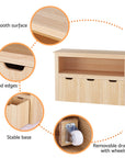 - 3-Drawer Kids Bookshelf – Wooden Toy & Book Storage Keezi Kids Furniture > Living Room > Bookcases & Shelves