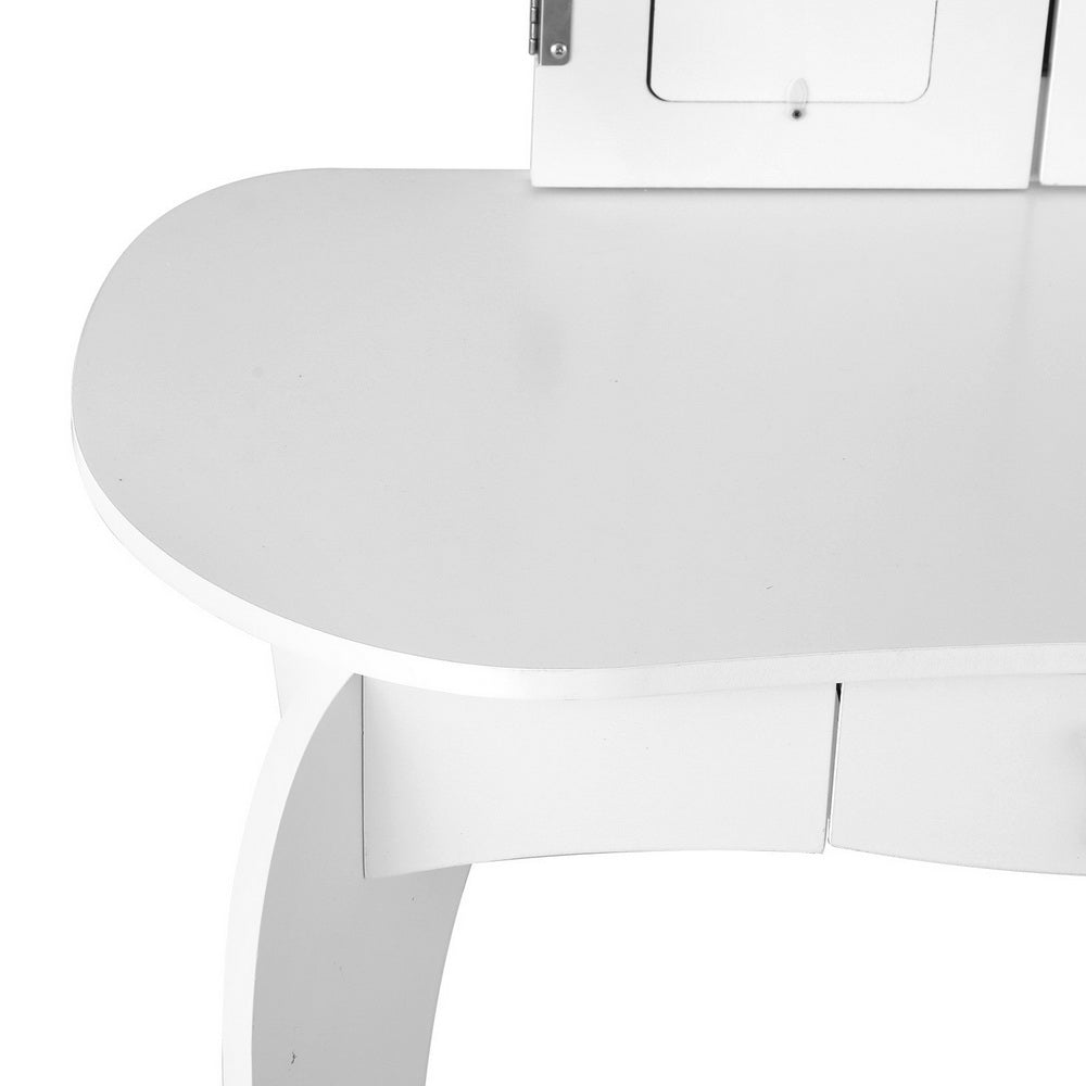Princess Dressing Table Vanity Makeup Set with Stool | White