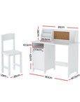 - Kids Study Desk & Chair Set | Storage Cabinet & Corkboard Organiser Keezi Baby & Kids > Kid's Furniture > Kid's Desks