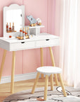- Kids Dressing Table Vanity Set with Stool & Mirror | Wooden Makeup Desk Baby Stork Baby & Kids > Kid's Furniture > Kid's Dressers, Cupboards & Wardrobes