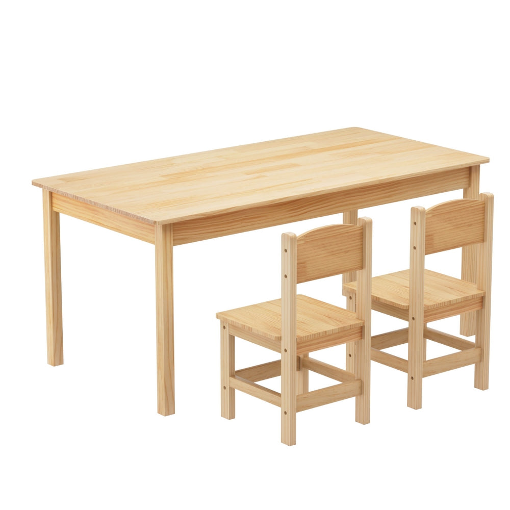Kids Table and 2 Chairs Set | Durable Pinewood Furniture for Play & Learning