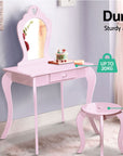- Kids Princess Dressing Table & Stool Set | Pink Keezi Baby & Kids > Kid's Furniture > Kid's Dressers, Cupboards & Wardrobes