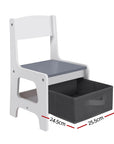 - Children's Table and Chairs Set – Grey Chalkboard Desk with Storage Keezi Baby & Kids > Kid's Furniture > Kid's Tables, Chairs & Seats