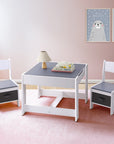 - Children's Table and Chairs Set – Grey Chalkboard Desk with Storage Keezi Baby & Kids > Kid's Furniture > Kid's Tables, Chairs & Seats