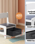 - Children's Table and Chairs Set – Grey Chalkboard Desk with Storage Keezi Baby & Kids > Kid's Furniture > Kid's Tables, Chairs & Seats