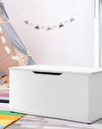 - Kids Toy Storage Box & Organiser Chest – White Keezi Baby & Kids > Kid's Furniture > Toy Boxes