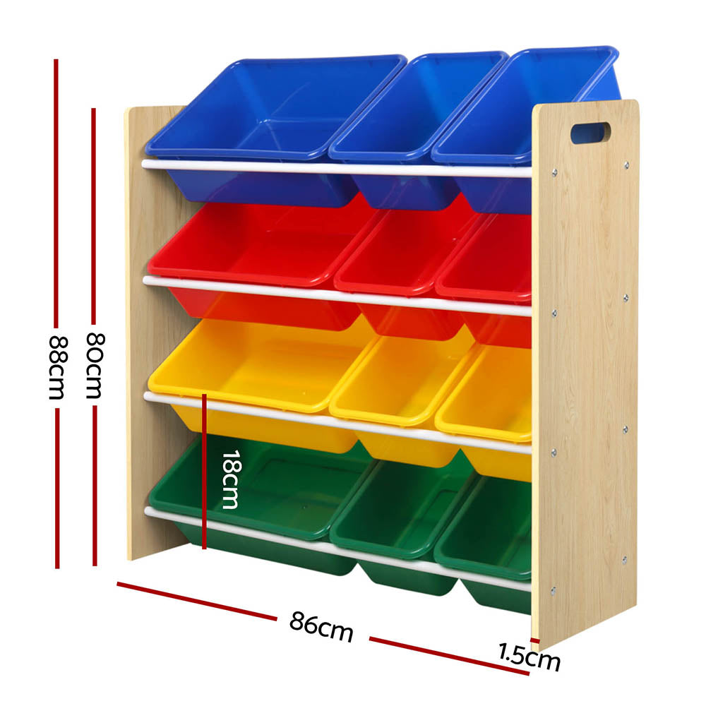 - Multi-Bin Toy Rack – 12 Removable Storage Bins for Kids Keezi Kids Baby & Kids > Kid's Furniture > Kid's Bookcases & Shelves