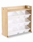- Kids Toy Box Organiser with 9 Storage Bins – White & Wooden Keezi Kids Baby & Kids > Kid's Furniture > Toy Boxes