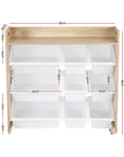 - Kids Toy Box Organiser with 9 Storage Bins – White & Wooden Keezi Kids Baby & Kids > Kid's Furniture > Toy Boxes