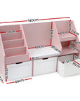 - Kids Bookshelf & Storage Unit with Reading Bench – Pink & White Baby Stork Baby & Kids > Kid's Furniture > Kid's Bookcases & Shelves