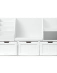 - Kids Bookshelf and Storage Unit with Reading Bench | White Keezi Baby & Kids > Kid's Furniture > Kid's Bookcases & Shelves