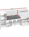- Kids Storage Unit with Reading Bench and Toy Compartments | White Keezi Baby & Kids > Kid's Furniture > Kid's Bookcases & Shelves