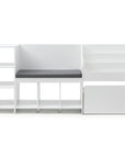 - Kids Storage Unit with Reading Bench and Toy Compartments | White Keezi Baby & Kids > Kid's Furniture > Kid's Bookcases & Shelves