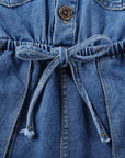 - Denim Button-Up Romper Baby Stork