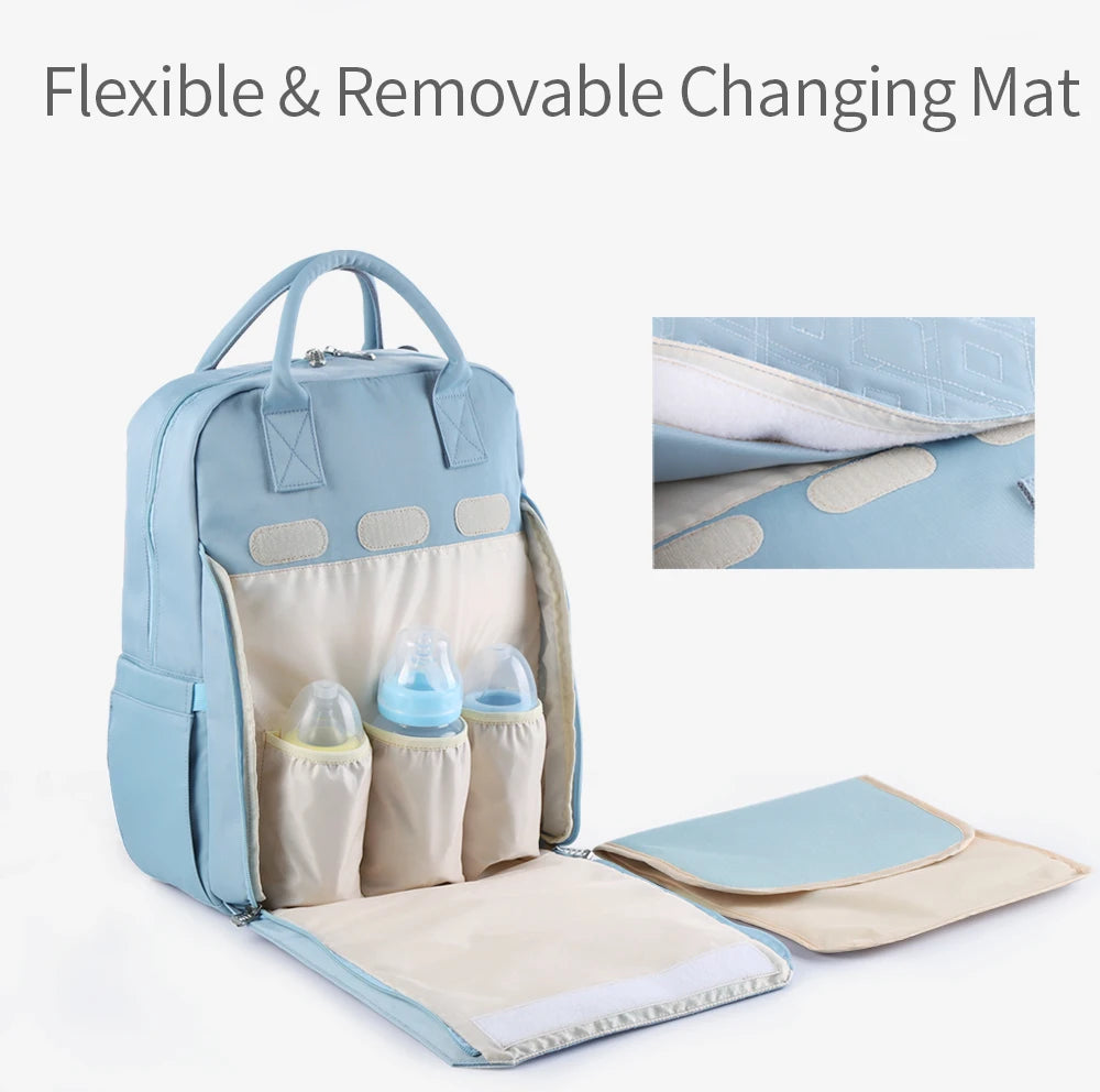 - Multifunctional Waterproof Baby Diaper Backpack – Large Capacity Nappy Bag for Mums & Dads Baby Stork