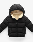 Black - Winter Thick Hooded Jacket Baby Stork