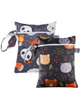 - 2pcs Waterproof Mini Storage Bag | Wet Dry Diaper Pouch | 18x25cm Baby Stork