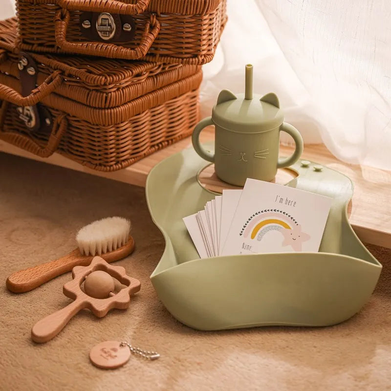 - Elegant Vintage-Inspired Baby Gifting Basket Set in Mint Storkke Gifting