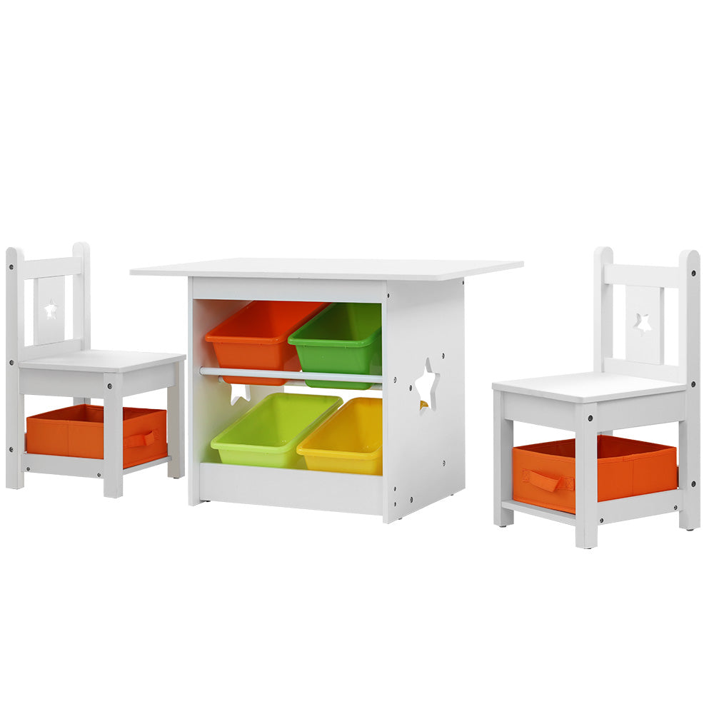 - 3PCS Kids Table and Chairs Set – Play & Storage Furniture Keezi Baby & Kids > Baby & Kid's Toys > Pretend Play