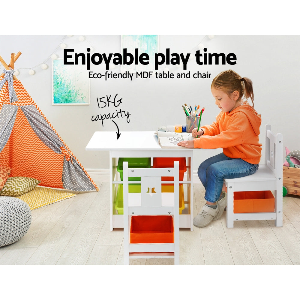 - 3PCS Kids Table and Chairs Set – Play & Storage Furniture Keezi Baby & Kids > Baby & Kid's Toys > Pretend Play